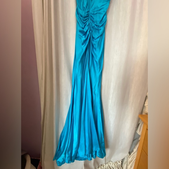 Caché Beautiful Blue Silk Evening Gown Size Woman’s 2 - Picture 6 of 10